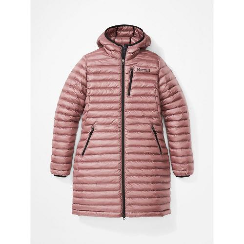 Marmot Long Avant Jackets - Womens Down Jacket Pink CA4571203 Canada